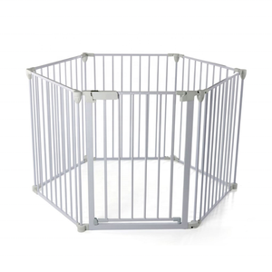 Barrière de sécurité pour chiens et animaux de compagnie à usage intérieur, ensemble multifonctionnel pour portes, escaliers, entrées, cheminée, en métal, parc pour bébé pliable 3 en 1 - Product Image 4