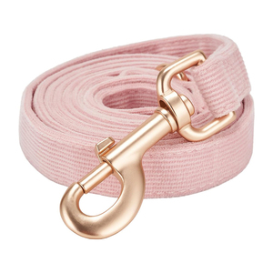 Weiche Baby <span class=keywords><strong>Pink</strong></span> Cord Hunde halsband Leine Set Verstellbare Baumwolle Metalls chnalle Langlebiges Design Mittlere Hunde Training Walking Padded - Product Image 2