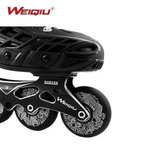 थोक और खुदरा वयस्क पुरुषों और महिलाओं 3 पहिया स्पीड स्केटिंग 4 पहिया फ्लैट फूल इनलाइन स्केट्स - Product Image 5