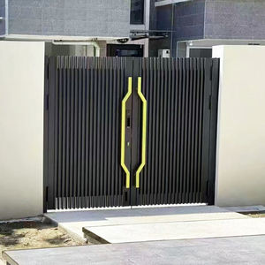 Portail de villa moderne de haute qualité en aluminium <span class=keywords><strong>motorisé</strong></span>, couleurs personnalisées, clôture de sécurité en métal motorisée, treillis - Product Image 1