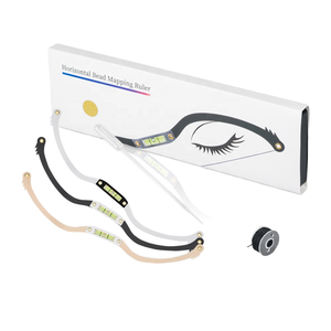 Regla de Líneas de Plástico Preentintada Negra para Mapeo de Cejas, Herramienta para Maquillaje Permanente - Product Image 1