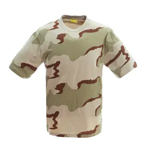 Kaliteli T shirt % 100% pamuk kamuflaj avcılık nefes spor eğitim iç çamaşırı elbise T-Shirt