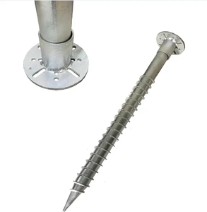 Screw Hot Dip Galvanized Steel Solar Ground Pile <b>Foundation</b> - Product Image 1