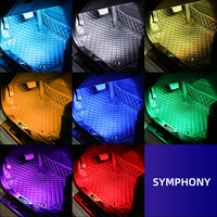 Tira de luces Led Symphony 48, luces LED de Ambiente, luces de pozo de pie para iluminación ambiental Interior automotriz, lámpara de pie para salpicadero de coche