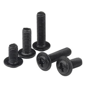 Tornillo de arandela de cabeza plana redonda Chapado en negro galvanizado de acero al carbono Pwm con rosca de Teet de máquina de tornillo pequeño electrónico <span class=keywords><strong>Meson</strong></span> - Product Image 2