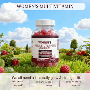 Ahududu Aromalı Kadınlar İçin Multivitamin Jelibonları Biotin C/E Vitamini 60 Adet Sindirim Enerji Desteği |   Fabrika Doğrudan Toptan Satış - Product Image 3