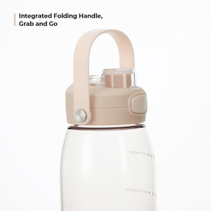 <span class=keywords><strong>Bouteille</strong></span> d'<span class=keywords><strong>eau</strong></span> en plastique personnalisée de 1 litre avec couvercle verrouillable et poignée pour la salle de sport, les voyages et les activités de plein air pour adultes - Product Image 2