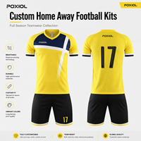 Maßgeschneiderte Fußballtrikots Team-Uniform OEM Personalisierte Sublimations-Spandex/Baumwolle Atmungsaktiv Kurzarm