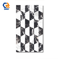 Carreaux de porcelaine imitation pierre antibactériens brillants et émaillés, texture texturée, 600x1200mm, épaisseur 9mm, garantie 1 an, carreaux d'intérieur