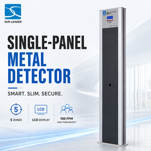 5 Zones Walk Through Metal Detector Gate with LCD Display Adjustable Sensitivity Security Screening Equipment