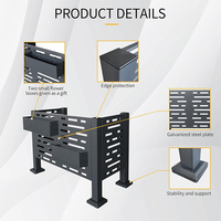 JH-Mech – Cache-climatiseur métallique décoratif, personnalisable, modulaire, multi-combinaisons, avec pieds larges et optionnelles