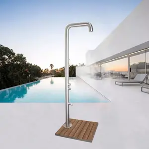 Modern Stainless Steel Outdoor Shower Faucet For Garden Swimming Pool Beach Garden Bath Pressure Faucet For Beach Garden Use