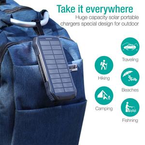 Chargeur solaire portable PD22.5W grande capacité 16000mAh, charge rapide USB, panneau solaire extérieur, batterie lithium haute performance - Product Image 3