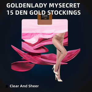 Calze Cosmetiche Autoportanti Goldenlady Mysecret Leopard Trasparenti 15 DEN Oro (Bronzer K30A) Taglia Grande per Donne - Product Image 2