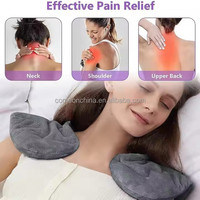 Heated Neck Shoulder Wrap Weighted Heating Pad Microwavable Breathable Soft Polyester Plush Pad Migraine Relief Pain Relief
