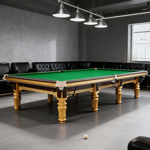 Personnalisé 10ft 12ft Haute Qualité Bois Massif Maison <span class=keywords><strong>Snooker</strong></span> <span class=keywords><strong>Table</strong></span> De Luxe En Cuir Poches Écologique Ardoise Coussin Durable - Product Image 1