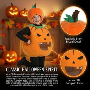 Disfraz <span class=keywords><strong>de</strong></span> <span class=keywords><strong>calabaza</strong></span> <span class=keywords><strong>de</strong></span> Halloween <span class=keywords><strong>para</strong></span> niños - <span class=keywords><strong>Traje</strong></span> <span class=keywords><strong>de</strong></span> felpa sin mangas con sombrero - Product Image 2