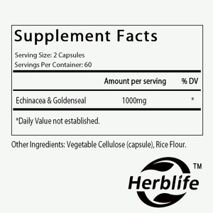Capsules d'échinacée et de goldenseal biologiques OEM/ODM - Complément alimentaire à base de plantes, soutien immunitaire, végétalien, biologique - Product Image 2