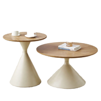 Table basse contemporaine en métal pour petit appartement ou salon, mobilier de salon mobile
