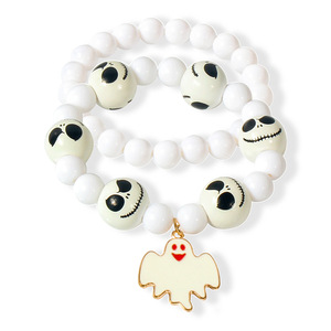 2025 nouveau Bracelet à breloques cadeau saisonnier de haute qualité Halloween Bracelet de perles fantômes citrouille empilées prêt à expédier - Product Image 6