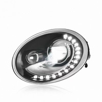 Pour VW Beetle 13-18, ensemble de phares à LED avec lentille pour feux de route et de croisement, 55W 24V, compatible OLIVER
