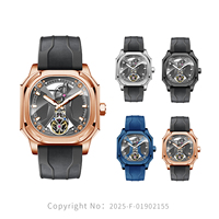 Montres mécaniques squelette pour hommes, style sportif moto, nouveau design OEM/ODM, tourbillon volant, lumineuses et étanches
