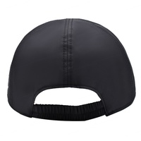 Casquette de baseball de luxe en nylon avec logo brodé personnalisé Casquette de papa imperméable noire 6 panneaux réglable vierge