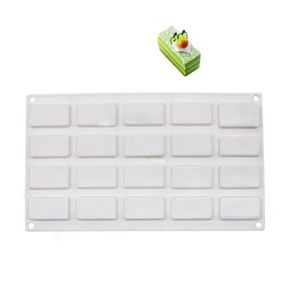 Rectangular Silicone Mold 20 Cavity 29.4x17.2x1.2cm For DIY Baking Cake Tools - Product Image 5
