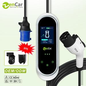 Chargeur intelligent <span class=keywords><strong>Zencar</strong></span> 7kW EV Prise GB/T Portable 32A Evse IP66 3.5 ''Grand écran Wifi APP Contrôle Monophasé Chargement à domicile - Product Image 1