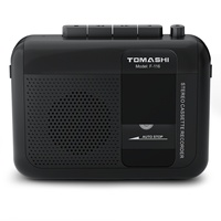 Reproductor de Casetes Walkman Clásico Vintage F-116 con Grabador, Micrófono Incorporado, Adaptador USB AC, Portátil, Hi-Fi Estéreo, MP3, Negro