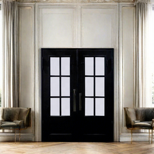 Moderne französische Tür aus Schmiedeeisen, Stahltür, Glastore, manuelle Bedienung, einfache Installation für Villen und Wohnzimmer - Product Image 5