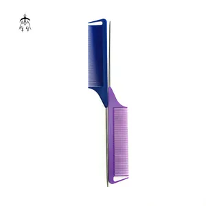 Hair Cutting Comb Salon Dye Comb Hairdressing Metal Pin Anti-static Pointed Parting Rat Tail Comb