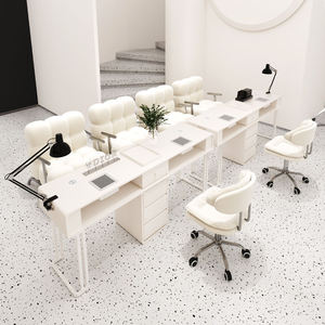Fabricantes de Muebles para Salón, Mesa de Manicura de Lujo Popular, Silla Personalizable en Color, Mesa de Manicura Individual o Doble para Salón de Uñas - Product Image 4