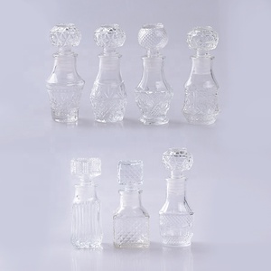 Mini pots de carafe à Whisky en verre, ml, petite bouteille avec <span class=keywords><strong>bouchon</strong></span> géométrique hermétique pour le vin, la liqueur, le ballon - Product Image 2