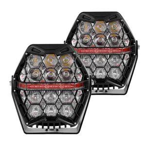 24 V 32 V Superheller 120 W Hochlicht abblendlicht mit Amber-DRL Auto-Led-Spiegellampe Fahrlicht 7 Zoll LED-Arbeitslichter