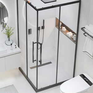 <span class=keywords><strong>Porte</strong></span> de douche <span class=keywords><strong>coulissante</strong></span> en verre d'angle de salle de bain d'hôtel accessoires de salle de douche - Product Image 2