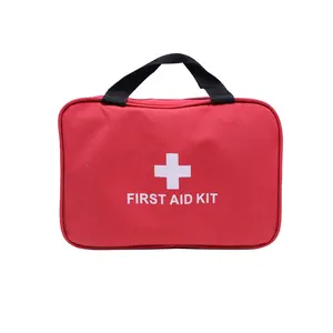 Kit de primeiros socorros para viagem com logotipo personalizado ISO CE, kit médico pequeno para veículos de escritório doméstico, acampamento e esportes