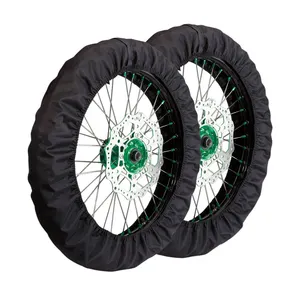 Offroad Mud Tire Wheel Cover Wrap for 18" to 21" Rims Set of 2 Front and Rear Bike Rim Protecter
