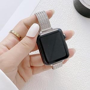 Correa de reloj de acero inoxidable Ultra Luxury de 22MM para <span class=keywords><strong>Apple</strong></span> <span class=keywords><strong>Watch</strong></span>, reemplazo de banda transpirable para IWatch Series 1-10 - Product Image 5