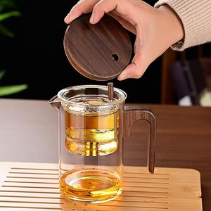 Teiera Magica in Vetro con Separazione dell'Acqua da 20oz/27oz, Controllo a Pressione, Enchanti Enchantipot, con Manico in <span class=keywords><strong>Legno</strong></span> e Filtro - Product Image 5
