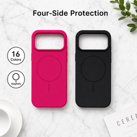 Coque de téléphone en silicone magnétique de luxe à 16 couleurs pour 17 Pro Max/16/15/14, antichoc, fine, anti-poussière, finition mate