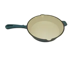 Hot Sale Cast Iron Round Enamel Frying Pan Cast Iron Skillet For Household and Restaurant