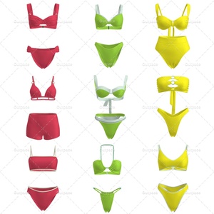 Maillot de bain bikini 2 pièces à imprimé floral, col en V, string, pour femme, prototypage rapide personnalisé en 3D, échantillon gratuit - Product Image 1