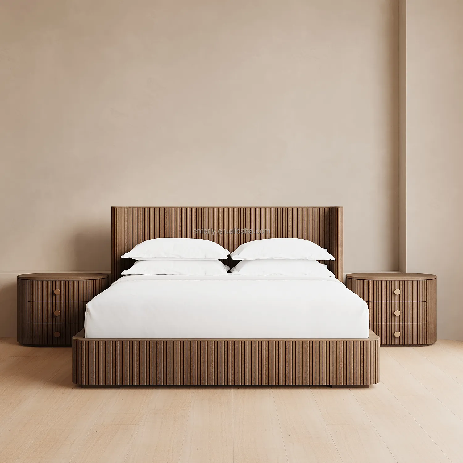 Hete Verkoop Modern Luxe Hotel Kingsize Klassiek Design Huis Slaapkamer Meubels Sets Houten Bed