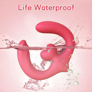 Vibromasseur télécommandé à <span class=keywords><strong>triple</strong></span> <span class=keywords><strong>action</strong></span> pour couple Point <span class=keywords><strong>G</strong></span> Gode à bretelles à double extrémité Vibromasseur pour femmes couples lesbiens - Product Image 4