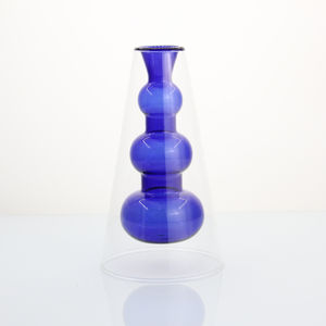 Vaso <span class=keywords><strong>in</strong></span> <span class=keywords><strong>Vetro</strong></span> <span class=keywords><strong>Colorato</strong></span> a Doppia Parete, Vaso Trasparente per <span class=keywords><strong>Centrotavola</strong></span> - Product Image 5