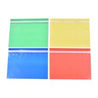 Carpeta de Anillas Transparente de PP A4, Colorida, de 320 Hojas Sueltas, con Clip de Encuadernación de Dos Orificios