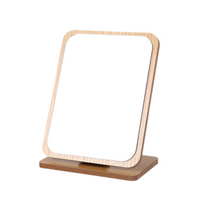 Miroir de maquillage personnalisé avec logo, en bois rond ou carré, vente flash, prix de gros, qualité supérieure - Product Image 2