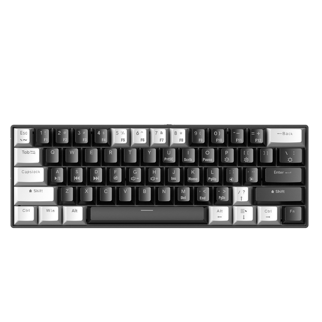 Best Selling 60% Gaming Mechanical Keyboard USB Type-C Portable Backlit Computer 61 Keys Colorful English Keyboard