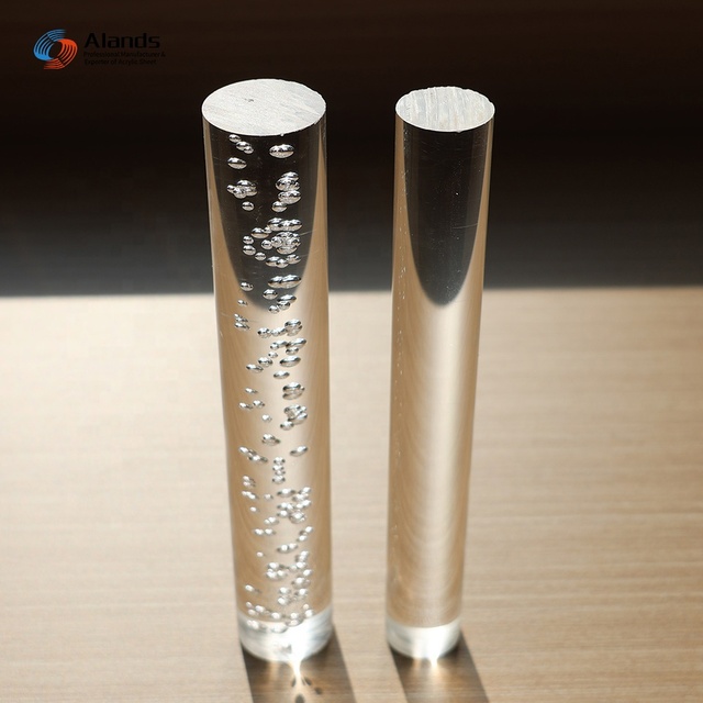 Alands Colored LED Lighting Customized Diameter MMA Acrylic Rod (Cast/Extruded Customizable Color)